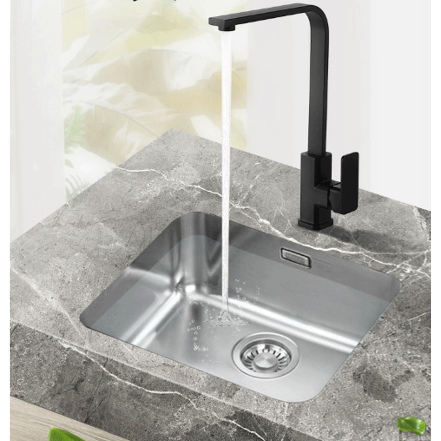 Vòi rửa bát  Inox 304 cao cấp - nóng lạnh, màu đen MS3A
