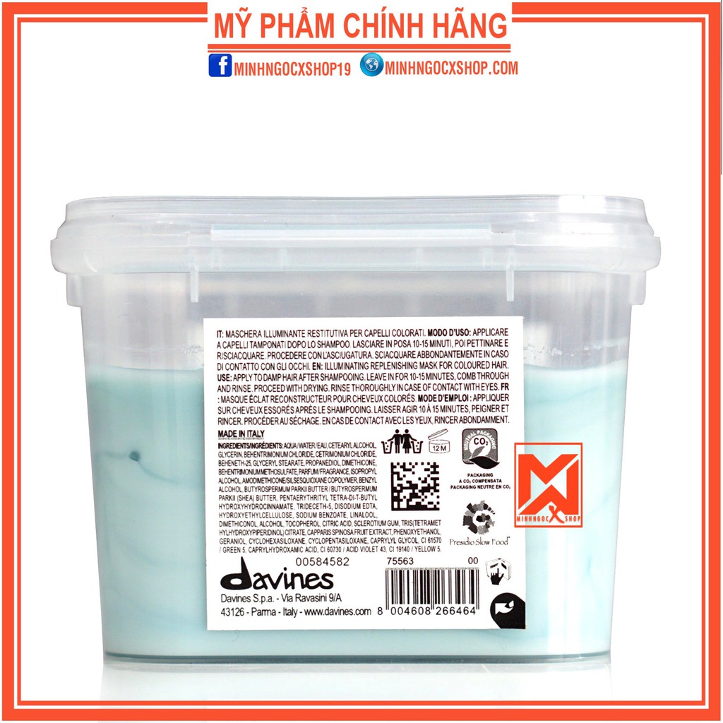 Mặt nạ tóc dành cho tóc nhuộm DAVINES MINU 250ml chính hãng