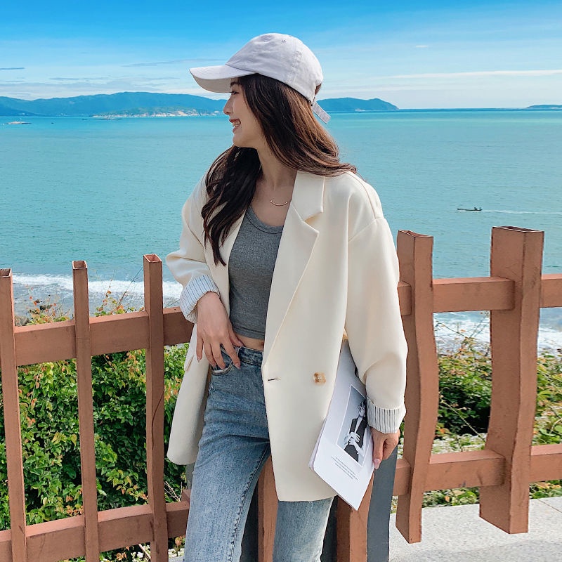 Áo Khoác Vest Thiết Kế Mới Thời Trang Mùa Xuân Thu Theo Phong Cách Hàn Quốc Cho Nữ