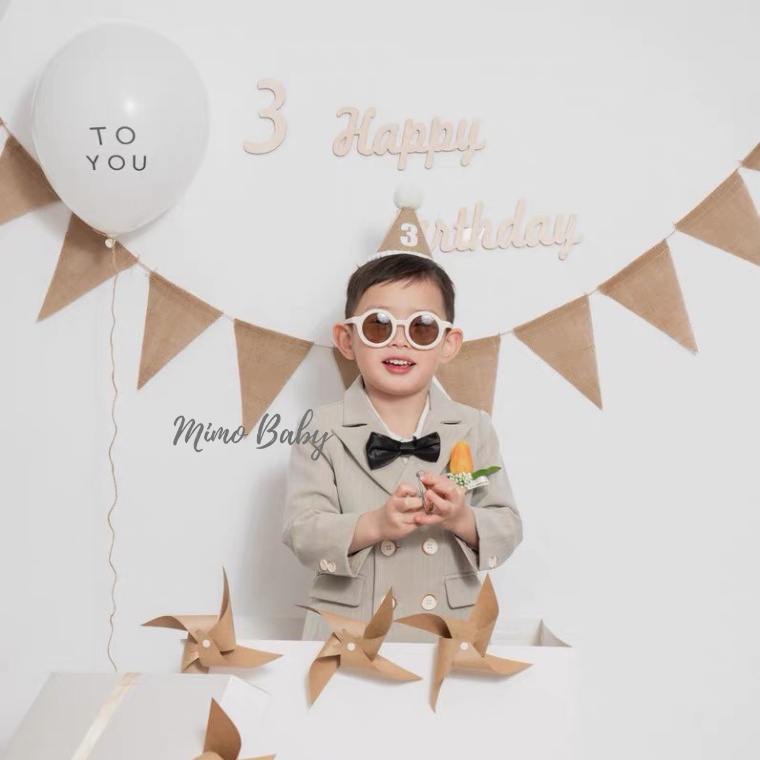 Mũ nón trang trí sinh nhật chất liệu cói cực dễ thương cho bé MH177