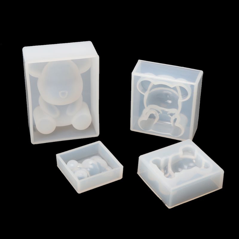 Khuôn silicone đổ epoxy tạo hình gấu làm bánh kẹo trang sức