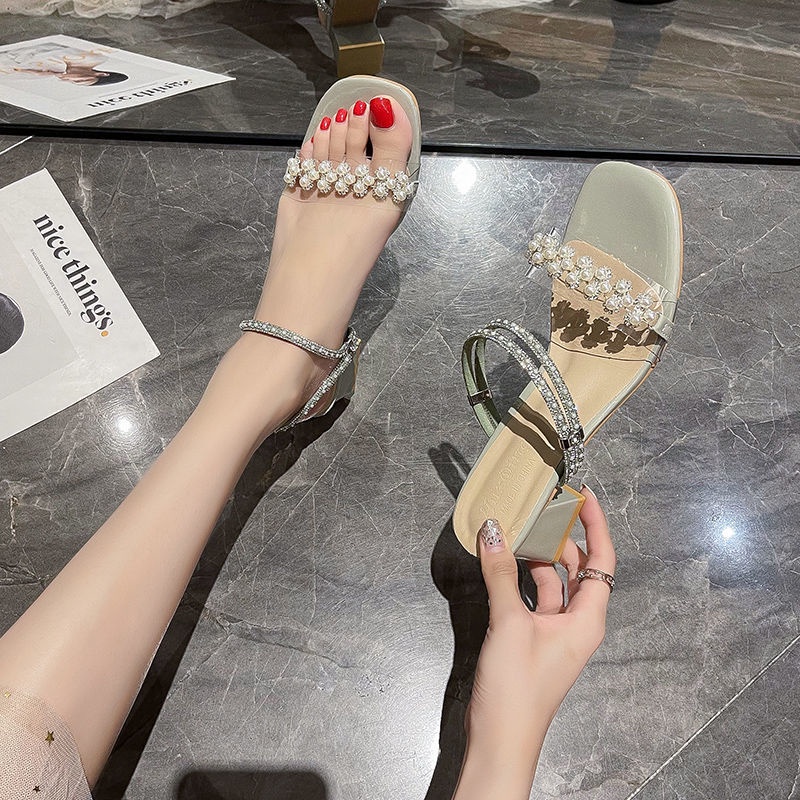 Sandal Cao Gót Hở Ngón Thiết Kế Mới Xinh Xắn Thời Trang