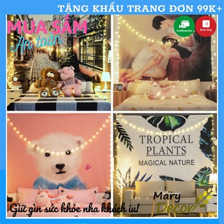 30+ Mẫu tranh vải treo tường decor, trang trí Mary Decor  (150x130cm, TẶNG móc treo) + Đèn led USB