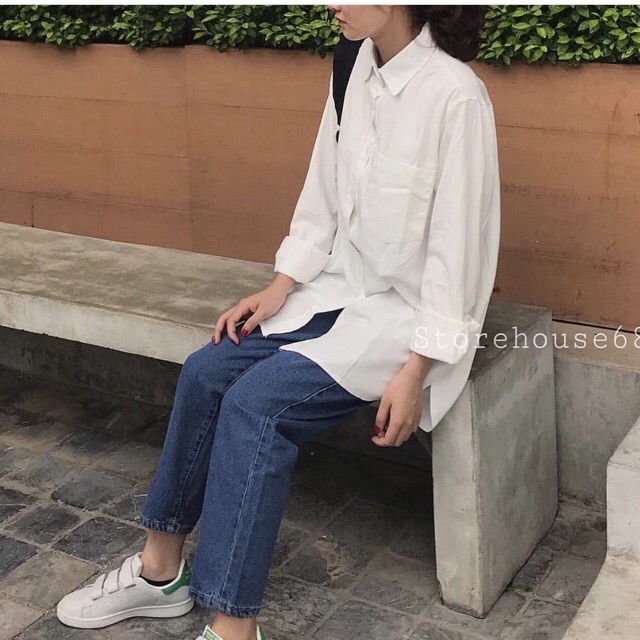 ✨Sơ Mi Trắng Tay Dài 1 Túi | BigBuy360 - bigbuy360.vn