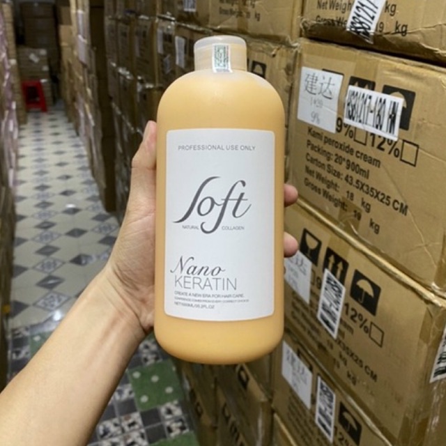 Keratin tươi Nano Soft Nature phục hồi tóc siêu mượt 1000ml