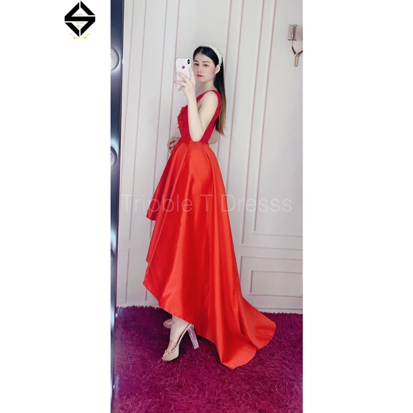 Đầm dự tiệc đuôi tôm phối ren TRIPBLE T DRESS -size M/L (kèm ảnh/video thật) MS35V