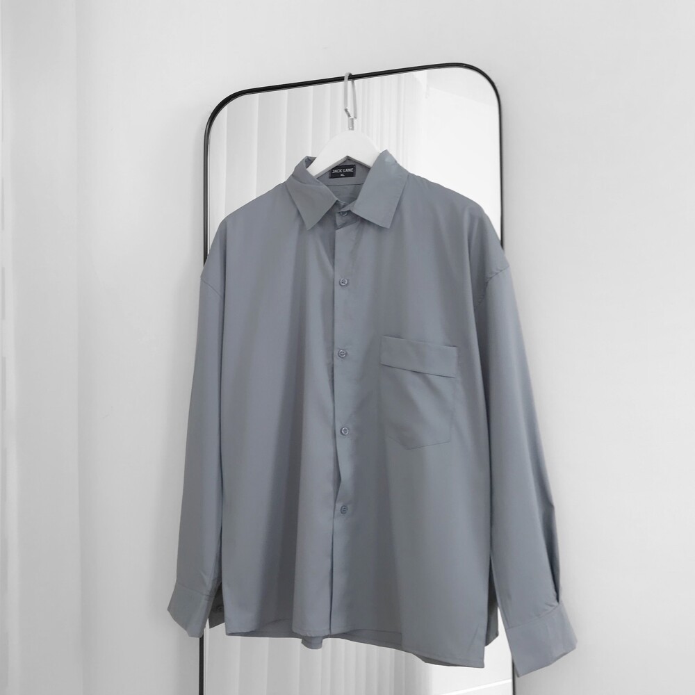 Áo sơmi dài tay Basic, JACKLANE, Áo sơmi dài tay Unisex Jack Lane | BigBuy360 - bigbuy360.vn