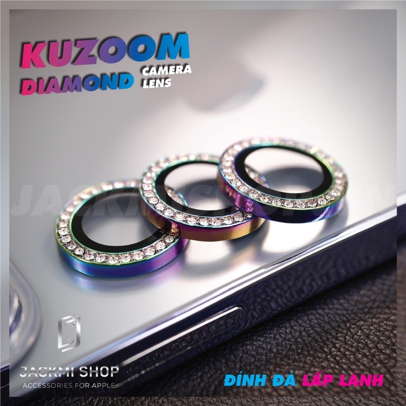 Cường lực Camera Lens KUZOOM Diamond Premium cho ip 14 14 plus 14 pro 14 promax 13 13 mini 13 pro 13 pro max 12 promax