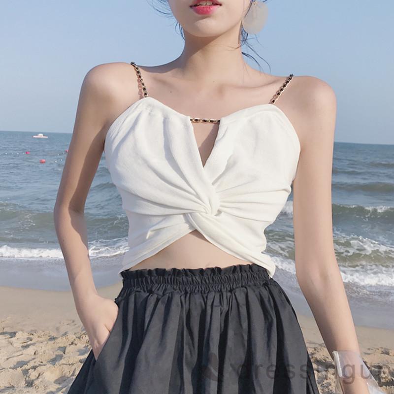 Áo 2 dây màu trơn gợi cảm cho nữ