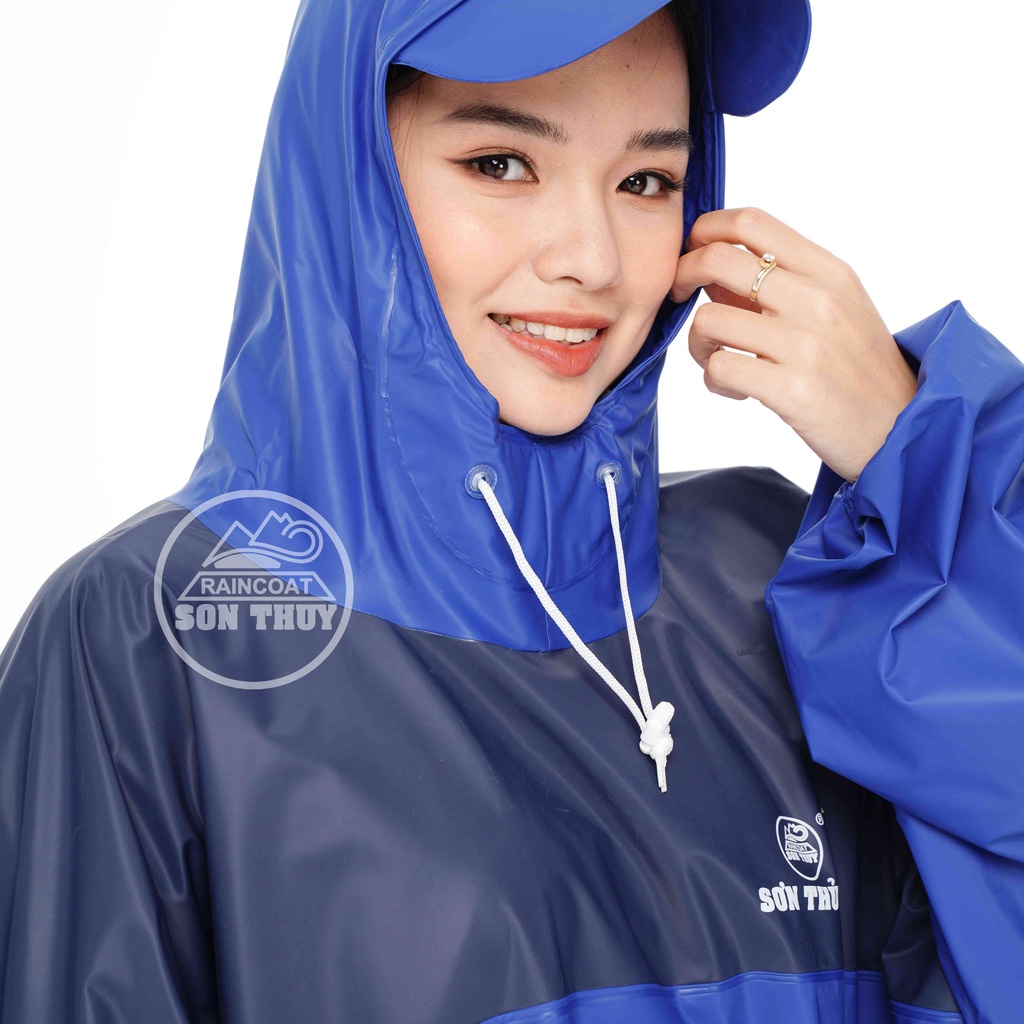 Áo mưa bít kín vải nhựa PVC Sơn Thủy freesize