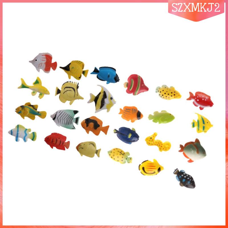 Set 24 Mô Hình Động Vật Biển Nhiệt Đới Mini szxmkj2