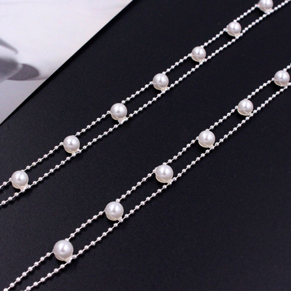 Dây áo ngực đính ngọc trai nhân tạo chống trượt điều chỉnh được thời trang cho nữ