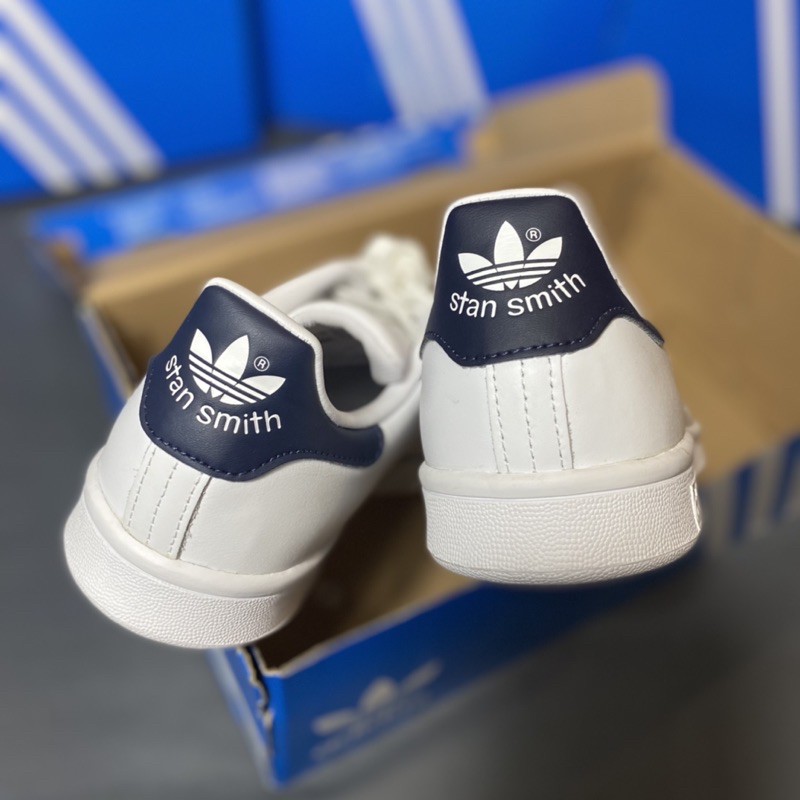 💙Xã Kho 💙Xã Lỗ 💙Giày Stan Smith gót xanh Navy Adidas Chính Hãng Auth fullbox tag Unisex