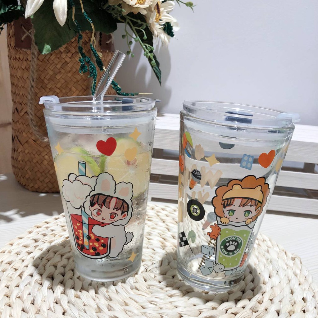 ORDER LY THỦY TINH HÌNH CHIBI SƯ TỬ NHỎ BÍ BO VÀ THỎ NHỎ TIÊU TÁN, BJYX