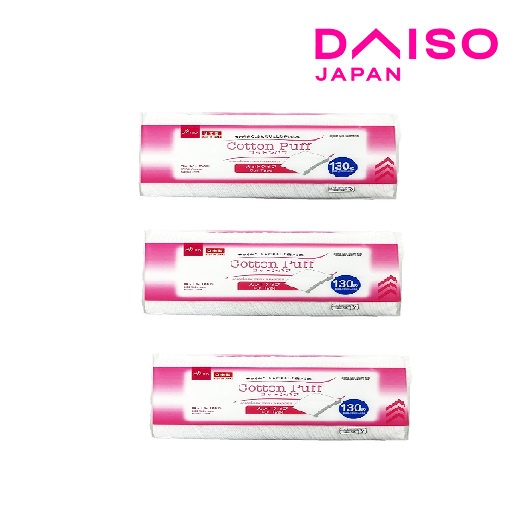 Daiso Bông Tẩy Trang 5X50.4X6Cm (Cái) Cotton Puff -Cut Type 130 Pcs.-