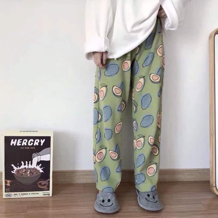 [Kèm hình thật} Quần dài caroon trái bơ Avocado Cartoon Pant unisex