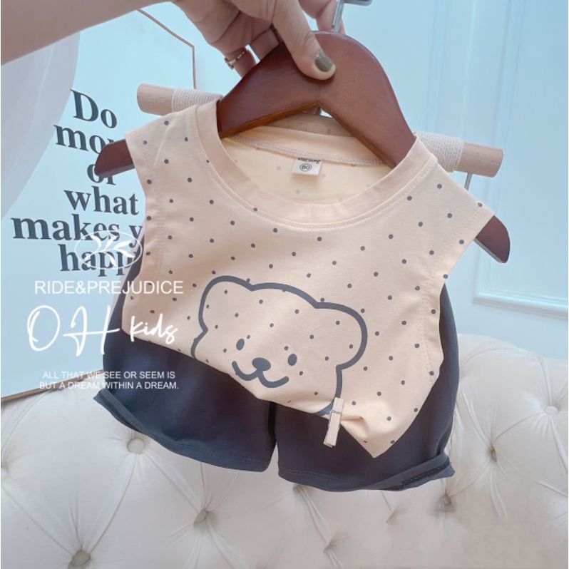 {8-18kg} Bộ ba lỗ bé trai size nhí (chất cotton tàu đẹp) Nhiều mẫu M465