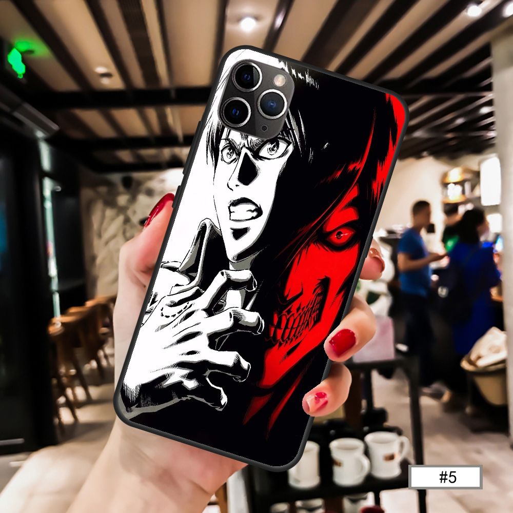 Ốp điện thoại mềm hình Attack On Titan thích hợp cho iPhone X Xsmax 11 Pro Max Xr 8 7 6 6s Plus