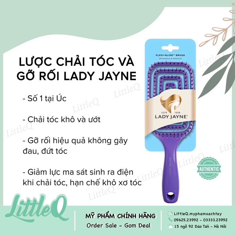 LƯỢC GỠ RỐI VÀ CHẢI TÓC LADY JAYNE giúp tóc chắc khoẻ giảm gãy rụng