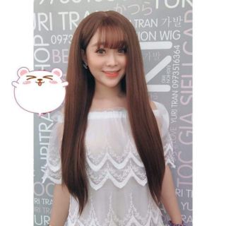 bộ tóc giả cả đầu thẳng dài 70cm