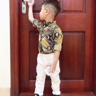 Sét quần jean áo sơ mi cho bé trai