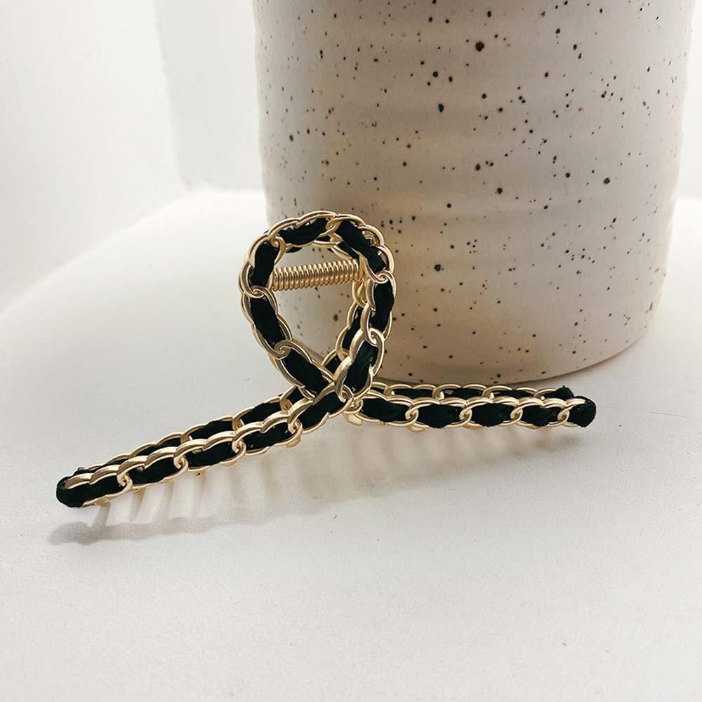 Giá Đỡ Dây Buộc Tóc Đuôi Ngựa VANES1 Bằng Da Và Kim Loại Dành Cho Bạn Nữ