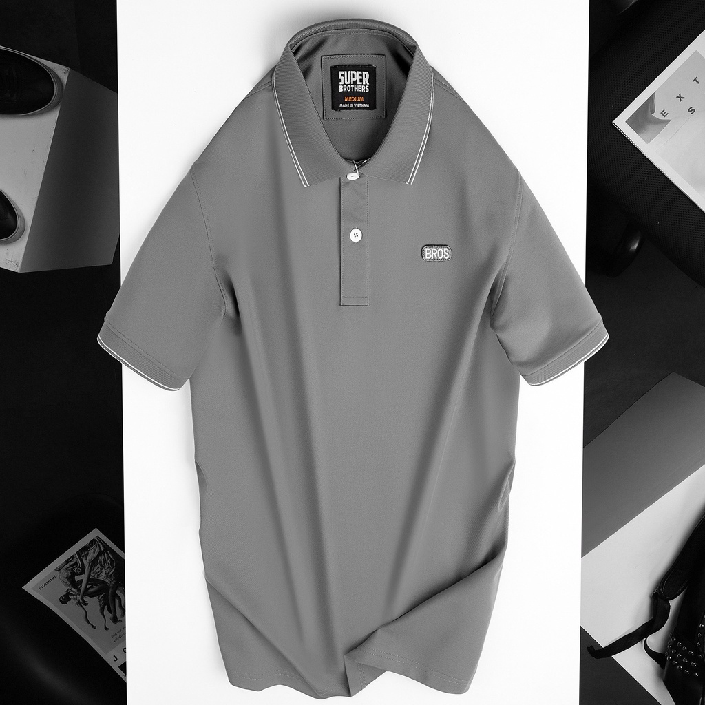 Áo polo nam super bros hàng chính hãng xịn đẹp, form slim fit vừa người, chất vải cá sấu cotton cvc cao cấp, thoáng mát
