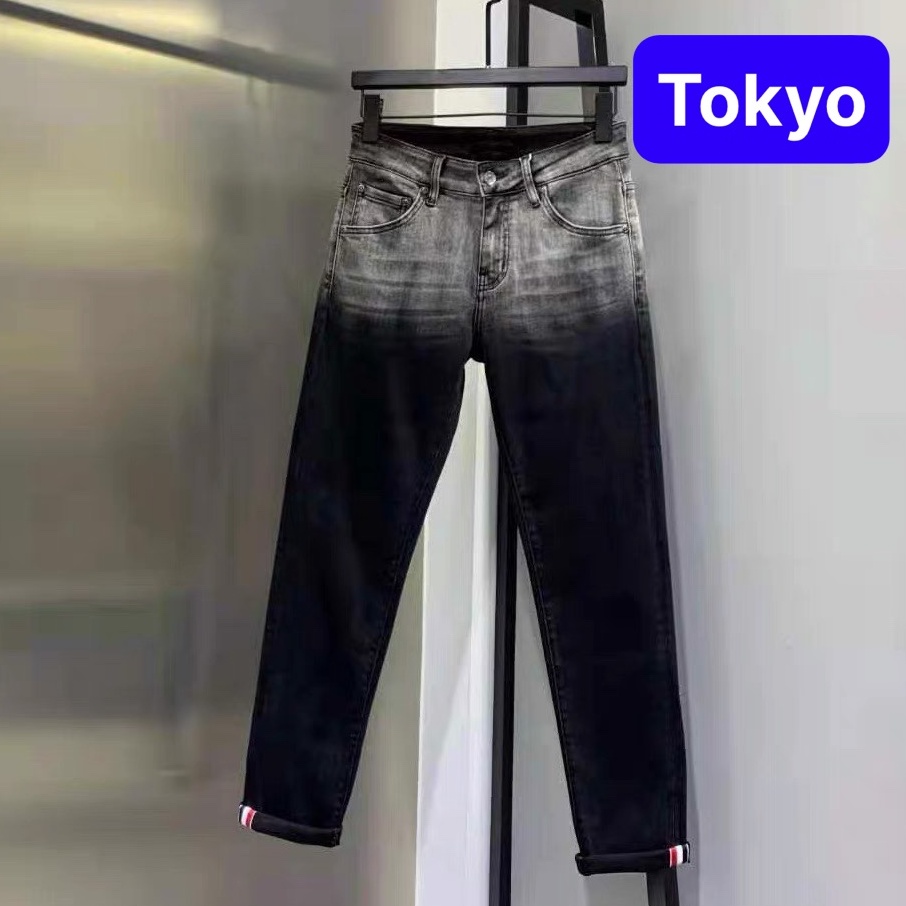 QUẦN BAGGY JEAN NAM CHẤT BÒ ĐEN LOANG 2 MÀU HÀN QUỐC SEOUL BD-122 PHONG CÁCH CAO CẤP - TOKYO FASHION