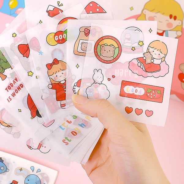 Combo 25 tờ sticker em bé nhiều hoạt động - Nhiều hình ảnh dễ thương