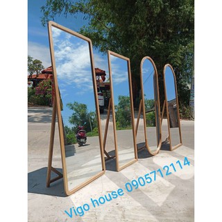Gương  soi toàn thân_VIGOHOUSE_Gương đứng gỗ tự nhiên