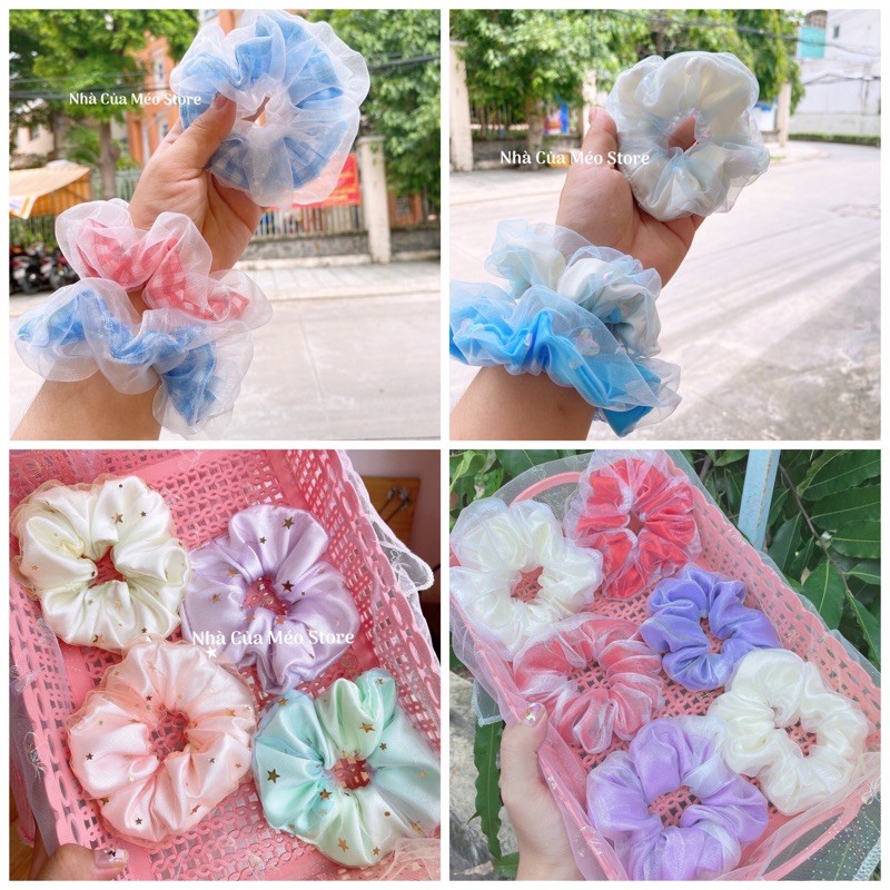 [QUÀ TẶNG] Dây Buộc Tóc SCRUNCHIES Đa Dạng Nhiều Lựa Chọn Chất Liệu Mềm Mịn Mẫu Ngẫu Nhiên [Nhà Của Méo Store]