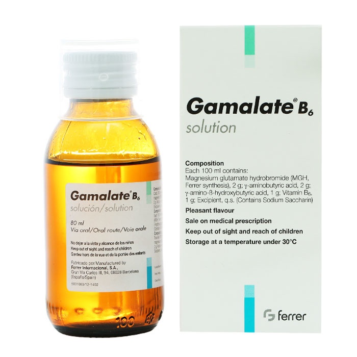Gamalate B6 Solution - Hỗ trợ cho người suy nhược thần kinh chức năng của Pháp ( lọ 80ml)