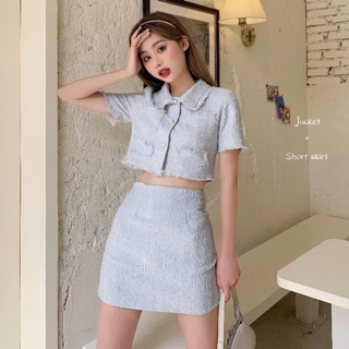 Set áo váy dạ Ulzzang