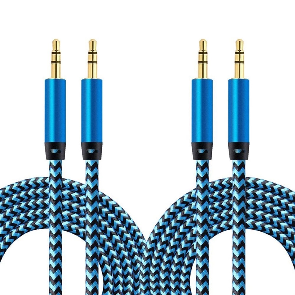 Dây cáp âm thanh aux 3.5 mm sang 3.5mm bằng nylon nhiều màu sắc