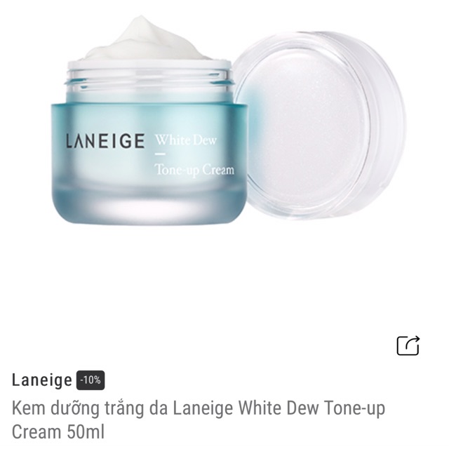 Kem dưỡng trắng da Laneige White Dew Tone-up Cream 50ml