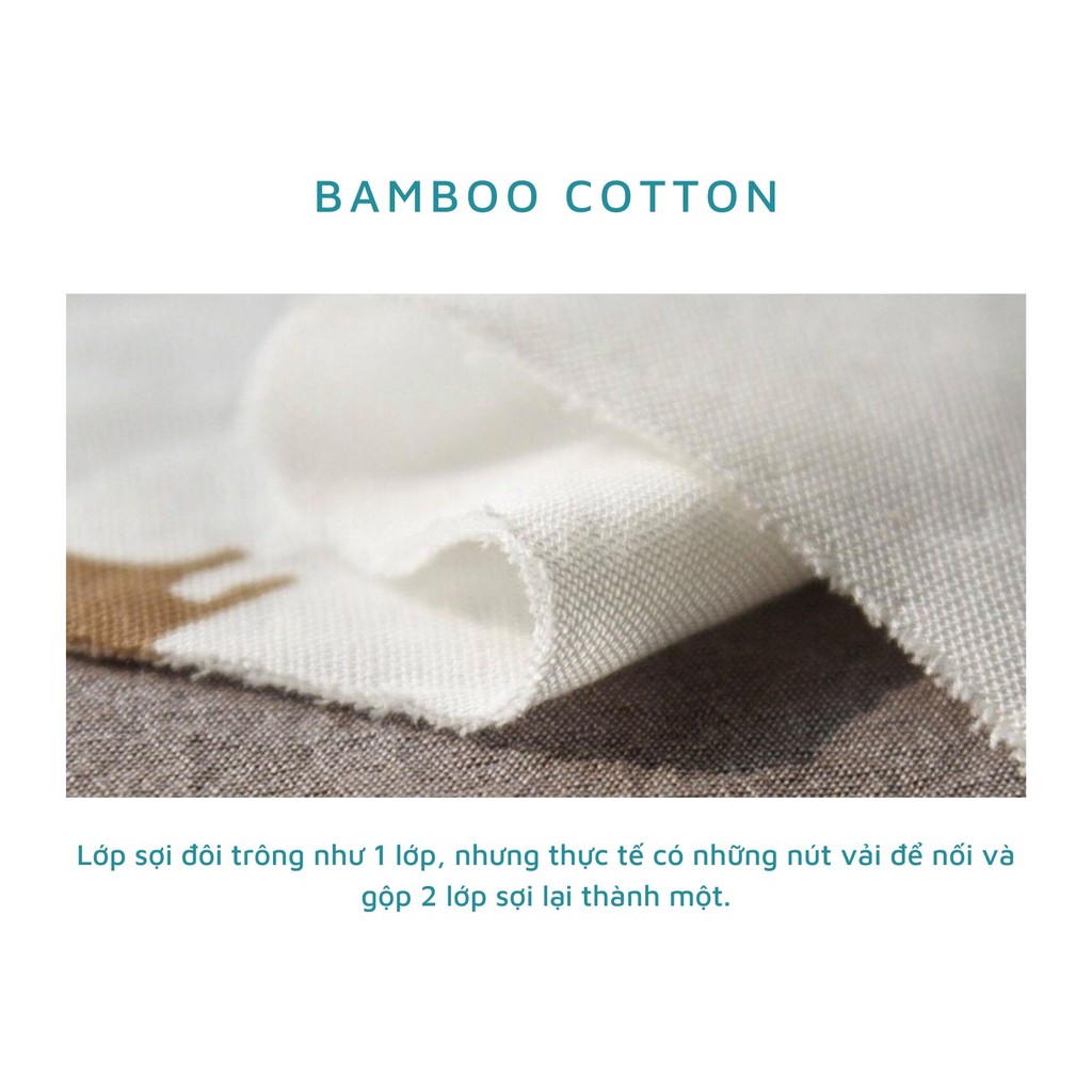 Khăn Sữa Sợi Tre Cho Bé Nắng Của Mẹ chất Cotton Organic mềm mịn, không bụi vải an toàn cho bé 30x30cm _KHANXO