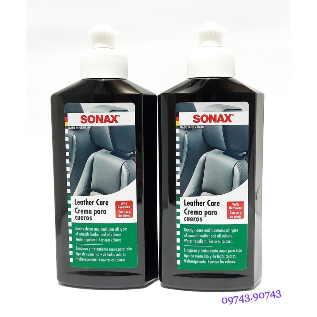 Combo Dung dịch vệ sinh nội thất xe Sonax(500ml) + Kem bảo dưỡng ghế da Sonax (250ml)