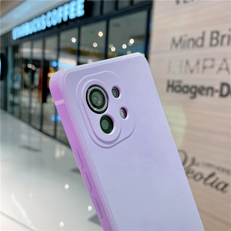Ốp điện thoại silicone lỏng màu kẹo cho Xiaomi Mi 11 Lite Mi 11i 11X Pro