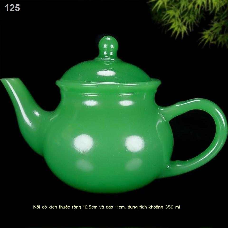 Jasper Jade Teapot Teacup Bộ trà Y tế Kung Fu Trung Quốc đơn