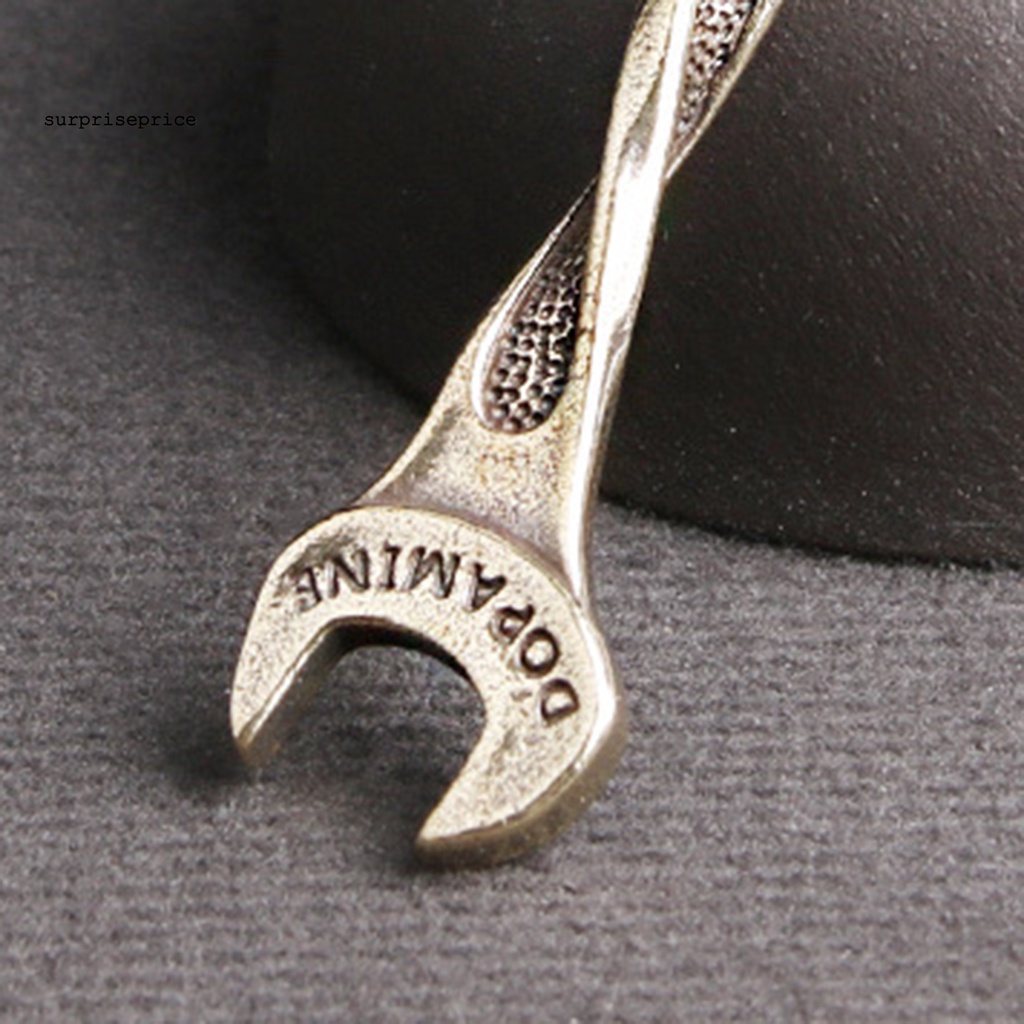 Móc Khóa Hình Cờ Lê Bằng Đồng Thau Mang Đi Tiện Dụng Phong Cách Retro Cho Nam