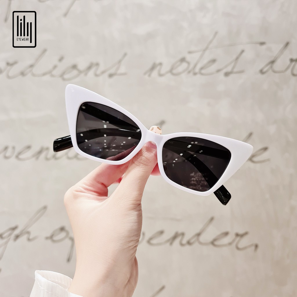 Kính mát mắt mèo nữ Lilyeyewear chất liệu nhựa màu sắc phụ kiện thời trang Hè 3502