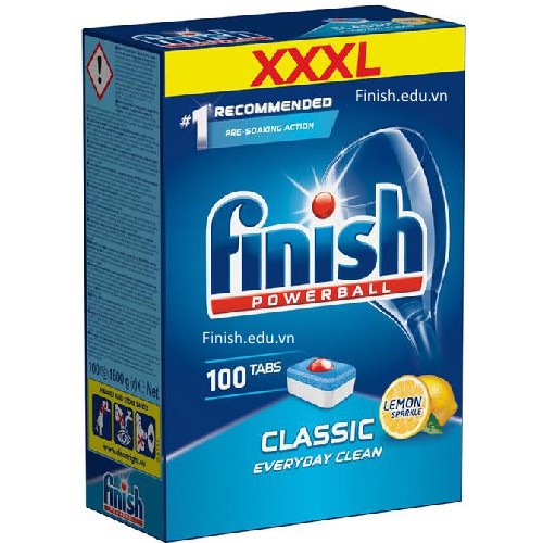 Xà Phòng Rửa Bát Finish Hộp 100v Dùng Cho Máy Rửa Bát