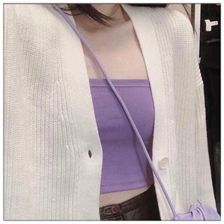 FREESHIP Áo croptop quây thun len tăm nữ