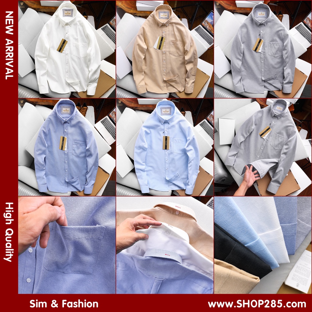 Sơmi Musland OXFORD màu nam tính dáng slimfit cực đẹp chất oxford không quá dày mát mẻ cả ngày nhé - SMML2A 💖