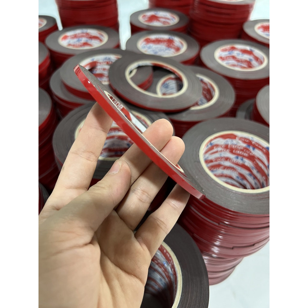 Băng Keo Hai Mặt Xốp Đen 4mm Gò Biển Số Xe Máy, Xe Ô Tô FOXTAPE