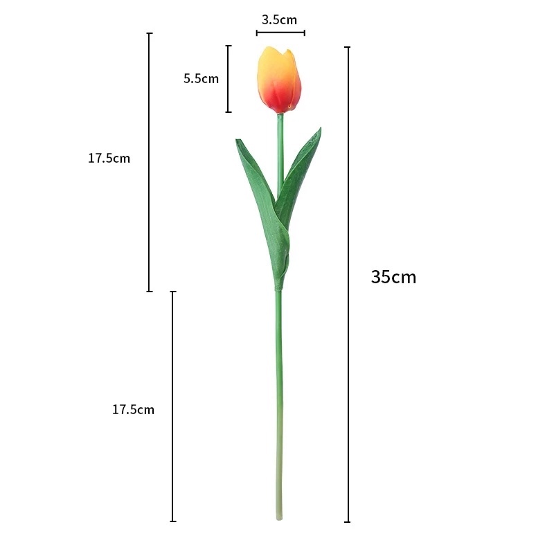 Bộ 10 Bông Tulip Nhân Tạo Trang Trí Tiệc Cưới/Giáng Sinh
