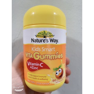 Kẹo dẻo Kids Smart Vita Gummies Vitamin C và ZinC  60 viên ( Kẹo  Dẻo NTW )