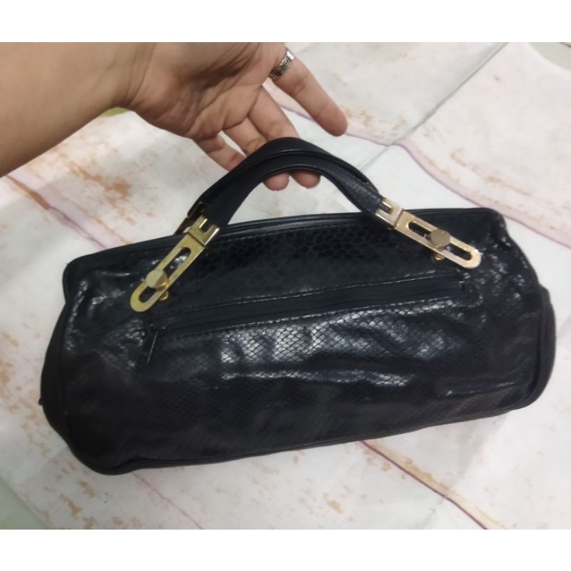 Túi si cluth cầm tay da thật