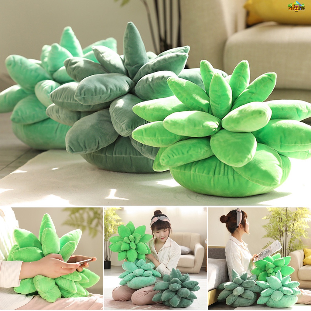 Gối Cotton Mềm Mại Hình Cây Mọng Nước Đơn Giản Siêu Bền Trang Trí Phòng Khách / Phòng Ngủ Cho Bé