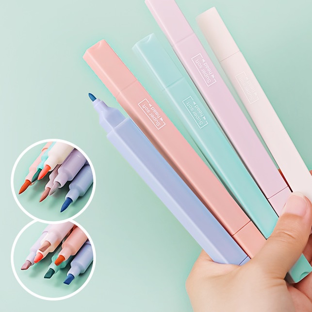 Bút highlight dạ quang màu pastel cho học tập và làm việc-BHL01